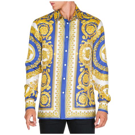 versace men's long sleeve shirt